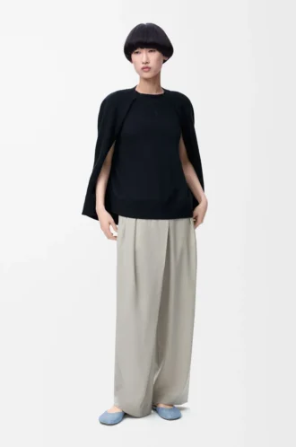 Felpa con cappuccio in misto cotone Blu notte