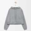 Felpa con cappuccio trapezio in misto cotone Grigio melange