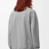 Felpa in cotone grigio melange Felpa in cotone grigio melange