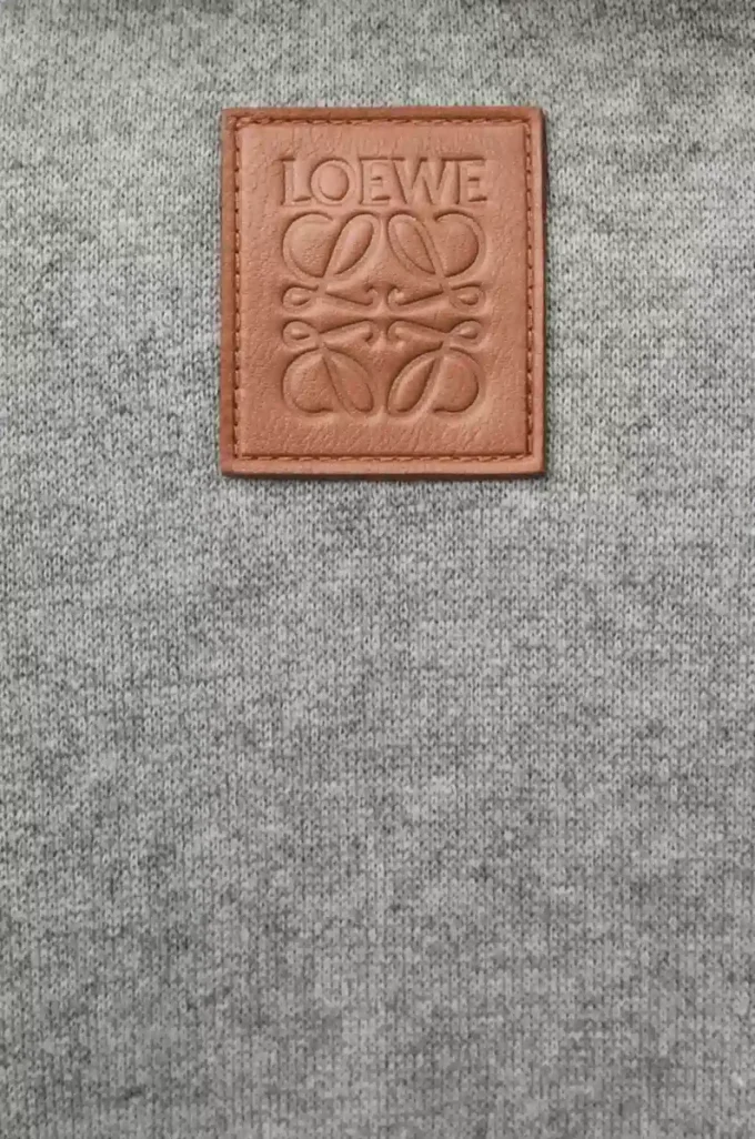 Felpa polo in cotone e cashmere grigio piombo Felpa polo in cotone e cashmere grigio piombo