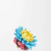 Fiore cactus in pelle di vitello classica Rosa/Blu Fiore cactus in pelle di vitello classica Rosa/Blu
