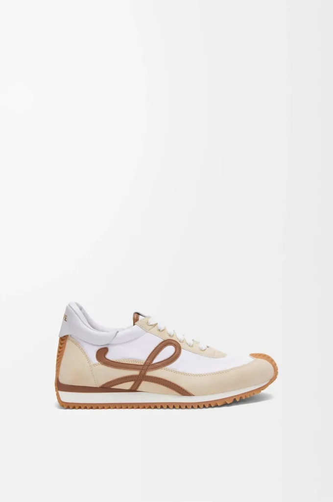 Flow Runner 2.0 in nylon e pelle scamosciata Chocolate/Almost Optic