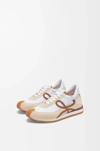 Flow Runner 2.0 in nylon e pelle scamosciata Chocolate/Almost Optic