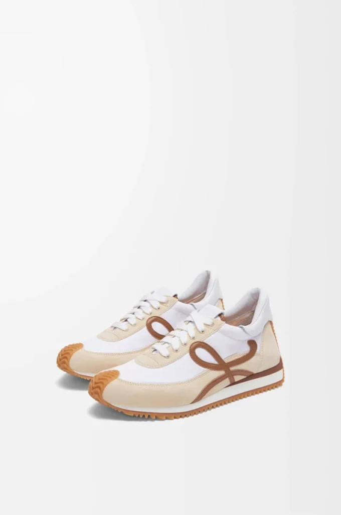 Flow Runner 2.0 in nylon e pelle scamosciata Chocolate/Almost Optic