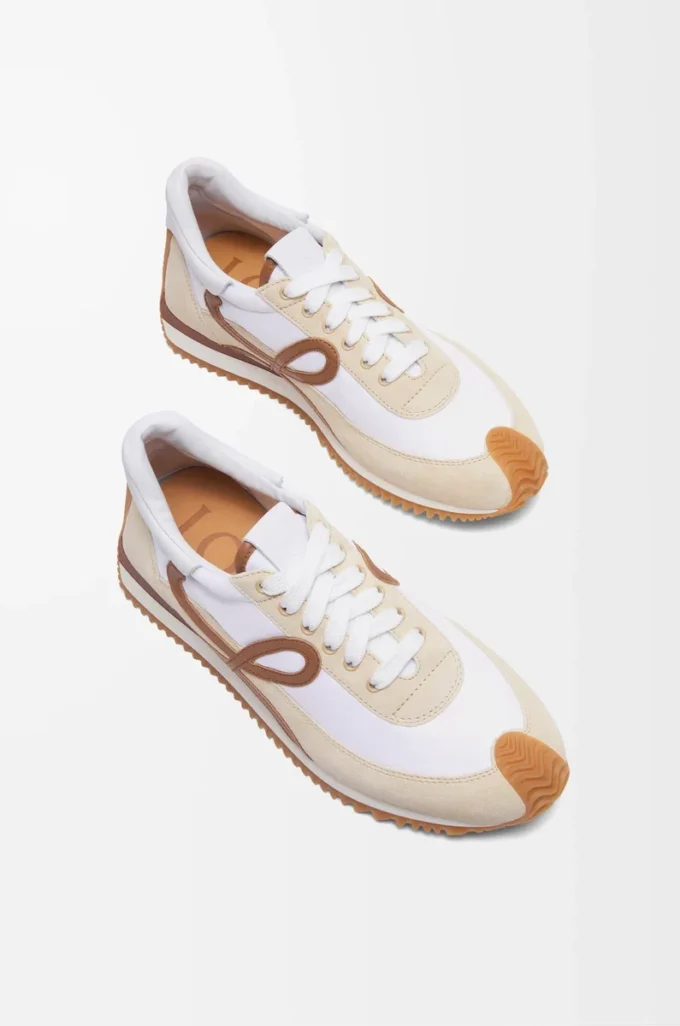 Flow Runner 2.0 in nylon e pelle scamosciata Chocolate/Almost Optic