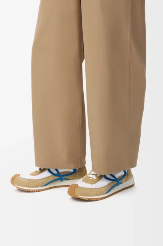 Flow Runner 2.0 in nylon e pelle scamosciata Sand/Blue/White