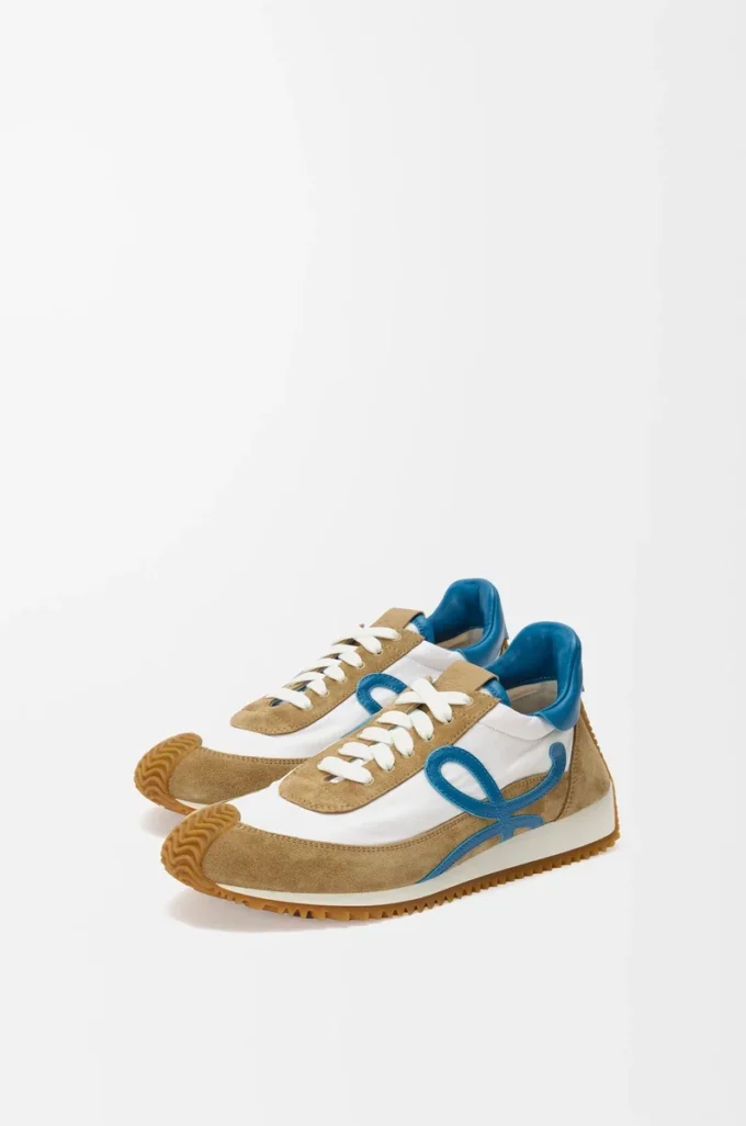 Flow Runner 2.0 in nylon e pelle scamosciata Sand/Blue/White