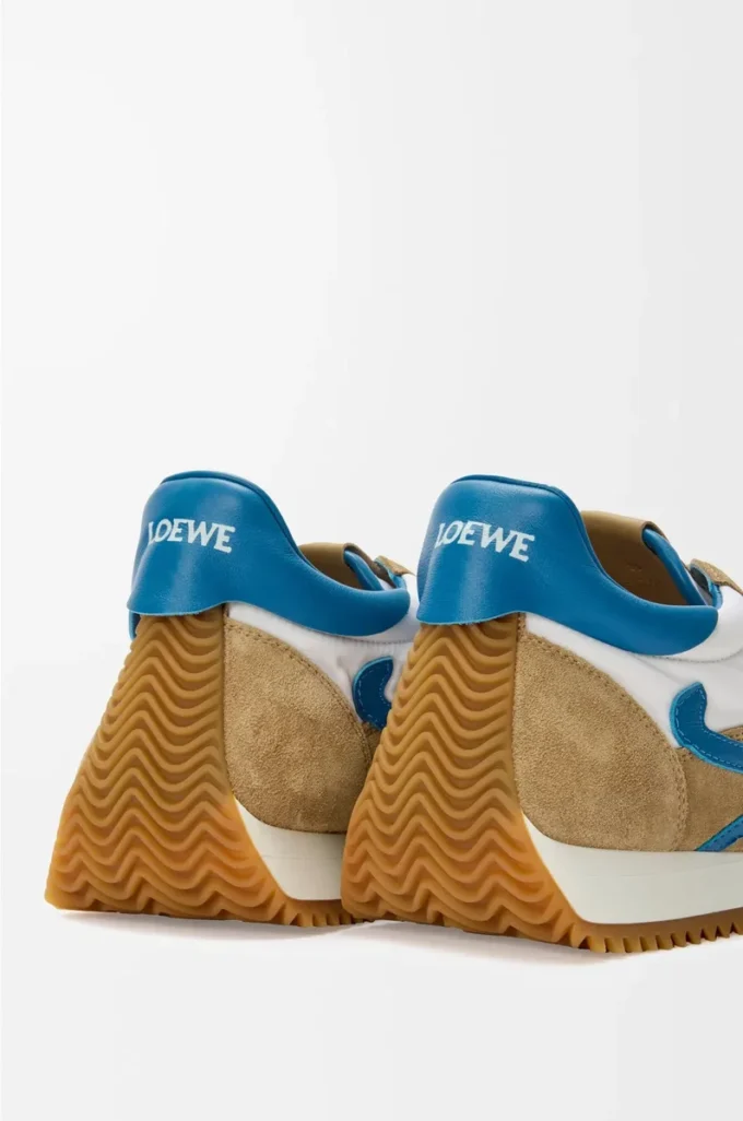Flow Runner 2.0 in nylon e pelle scamosciata Sand/Blue/White
