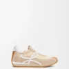Flow Runner in nylon e pelle scamosciata Light Powder Flow Runner in nylon e pelle scamosciata Light Powder
