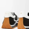 Flow Runner in nylon e pelle scamosciata Nero/Bianco