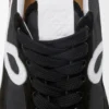 Flow Runner in nylon e pelle scamosciata Nero/Bianco