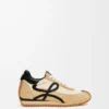 Flow Runner in nylon e pelle scamosciata Oro/Nero Flow Runner in nylon e pelle scamosciata Oro/Nero