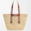 Fold Shopper in rafia Naturale/Tan