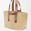 Fold Shopper in rafia Naturale/Tan