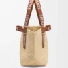 Fold Shopper in rafia Naturale/Tan