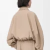 Giacca a palloncino in cotone Beige