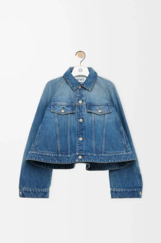Giacca a trapezio in denim Denim Blue