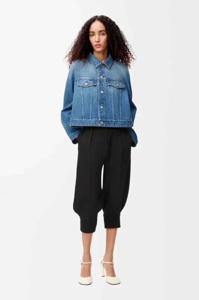 Giacca a trapezio in denim Denim Blue