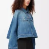 Giacca a trapezio in denim Denim Blue