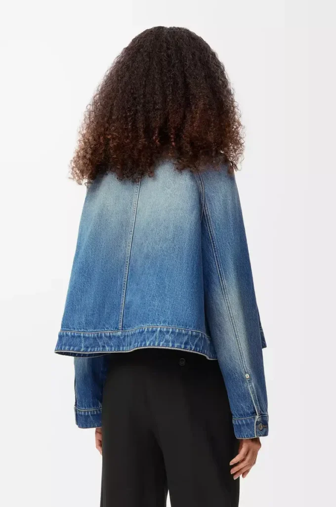 Giacca a trapezio in denim Denim Blue