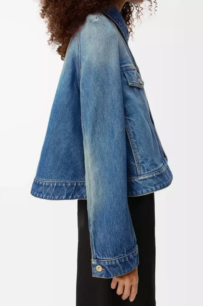 Giacca a trapezio in denim Denim Blue