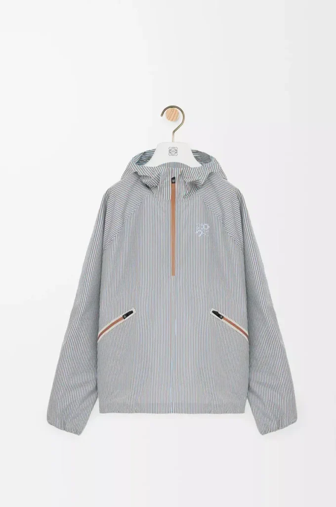 Giacca a vento Storm in tessuto tecnico Beige/Blu Giacca a vento Storm in tessuto tecnico Beige/Blu