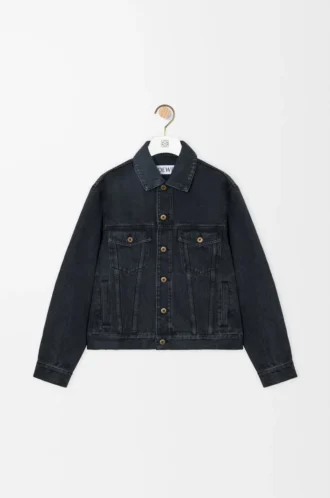 Giacca Anagram in denim nero