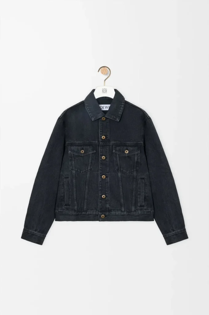 Giacca Anagram in denim nero Giacca Anagram in denim nero