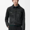 Giacca Anagram in denim nero Giacca Anagram in denim nero