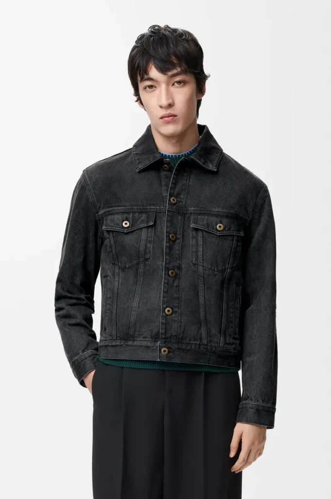 Giacca Anagram in denim nero Giacca Anagram in denim nero