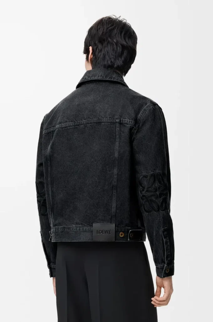 Giacca Anagram in denim nero Giacca Anagram in denim nero