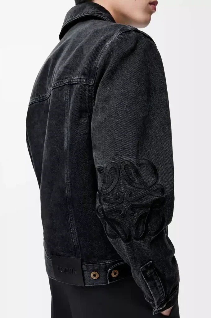 Giacca Anagram in denim nero Giacca Anagram in denim nero