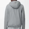 Giacca con cappuccio in cotone grigio chiaro