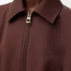 Giacca con cintura in cotone e seta Coffee Giacca con cintura in cotone e seta Coffee