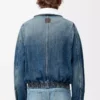 Giacca con zip in denim blu Giacca con zip in denim blu