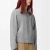 Giacca con zip in lana Grigio chiaro
