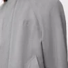 Giacca con zip in lana Grigio chiaro