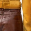 Giacca corta in pelle di agnello scamosciata Light Tan
