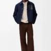 Giacca da lavoro in denim blu indaco