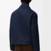 Giacca da lavoro in denim blu indaco