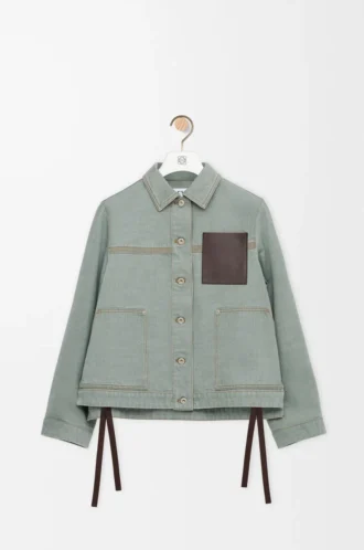 Giacca da lavoro in denim Verde kaki