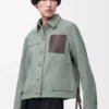 Giacca da lavoro in denim Verde kaki
