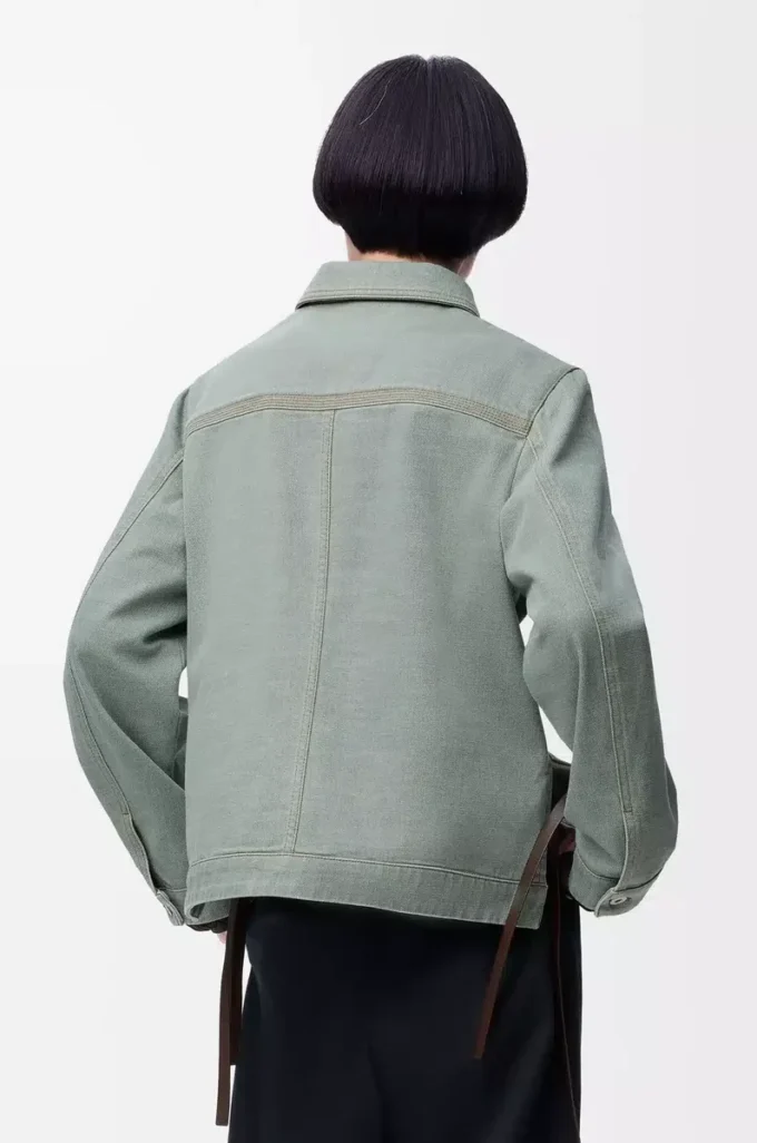 Giacca da lavoro in denim Verde kaki