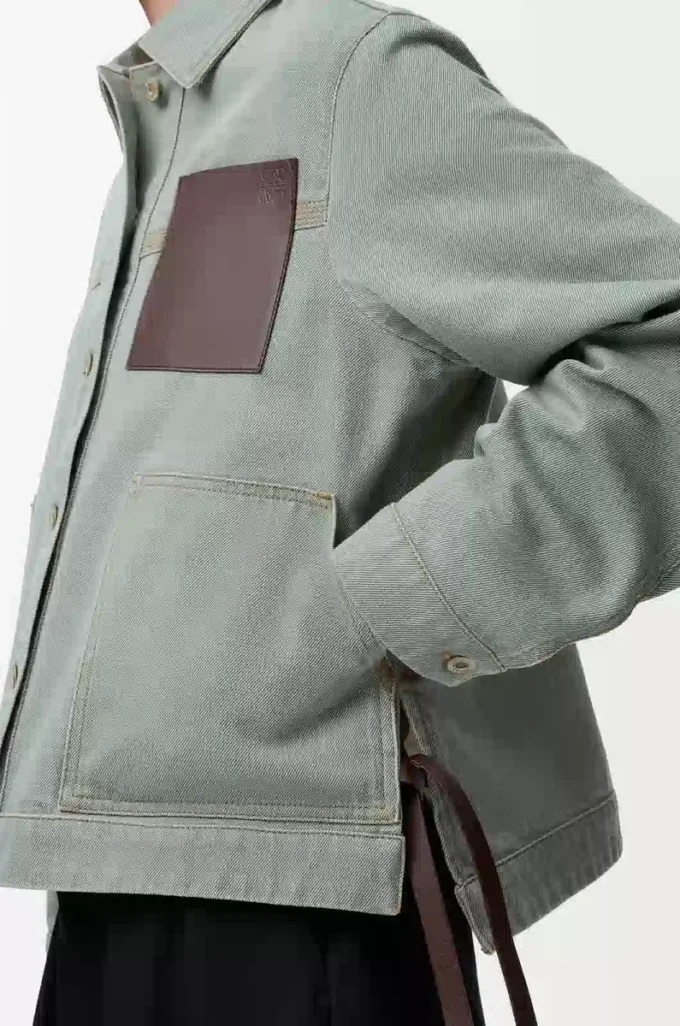 Giacca da lavoro in denim Verde kaki