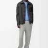 Giacca da lavoro in lana e cashmere Charcoal Melange
