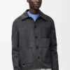 Giacca da lavoro in lana e cashmere Charcoal Melange