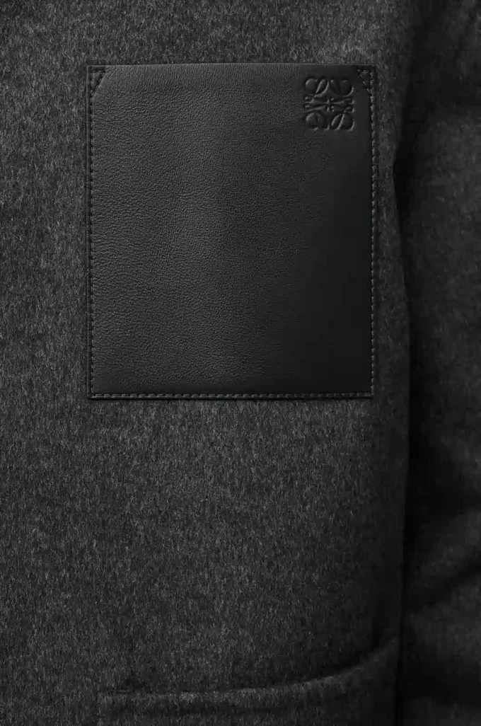 Giacca da lavoro in lana e cashmere Charcoal Melange