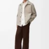 Giacca da lavoro in lana e cashmere Melange beige chiaro