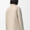 Giacca da lavoro in lana e cashmere Melange beige chiaro