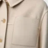 Giacca da lavoro in lana e cashmere Melange beige chiaro